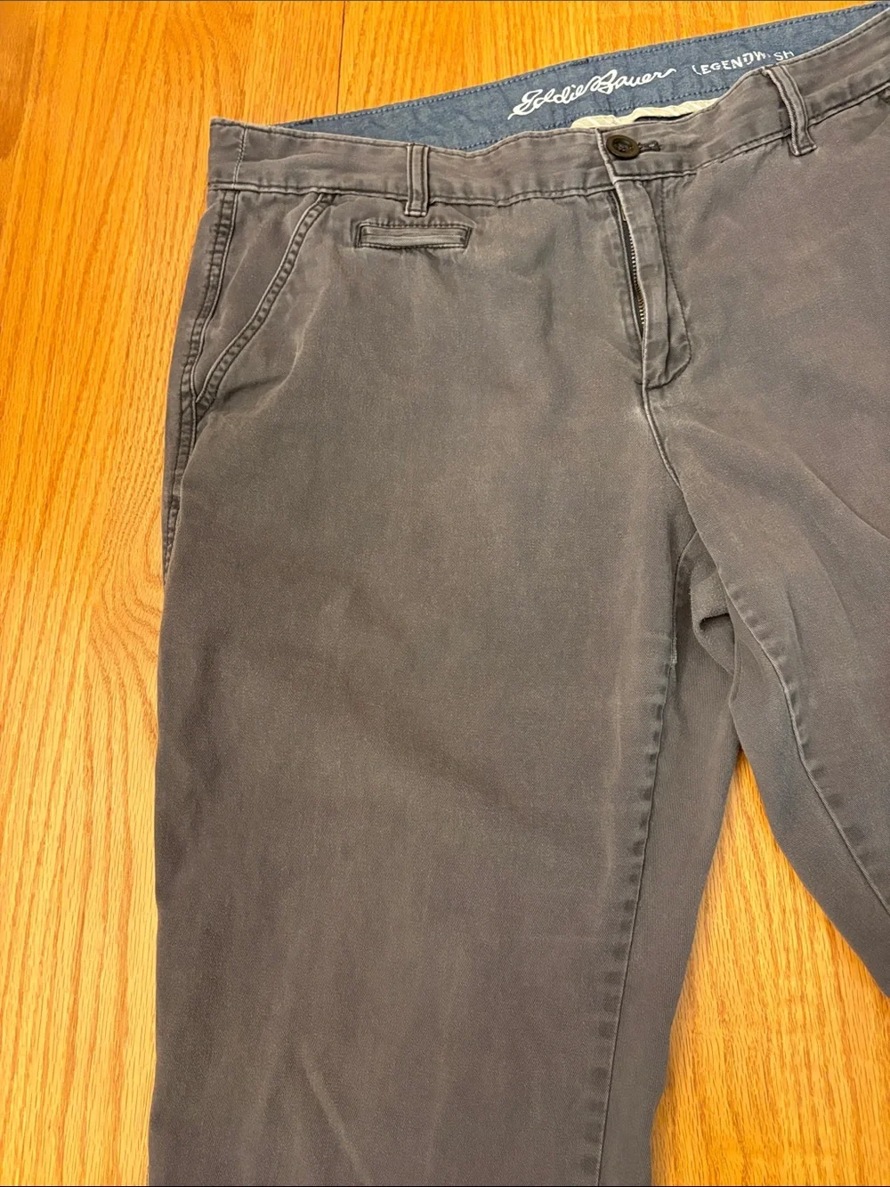 Eddie Bauer Straight-Leg Pants in Slate Gray